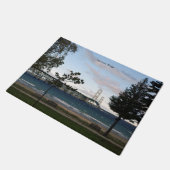 Mackinac Bridge met boomdeurmat Deurmat (Schuin)