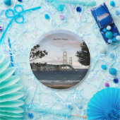 Mackinac Bridge met bord van papier voor bomen (Feest)