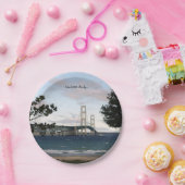 Mackinac Bridge met bord van papier voor bomen (Feest)