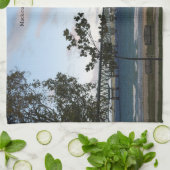 Mackinac Bridge met keukenhanddoek voor bomen (Gevouwen)
