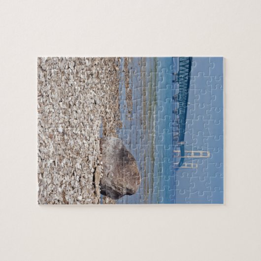 Mackinac Bridge met Rock Puzzle Legpuzzel (Horizontaal)