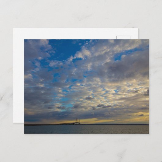 Mackinac Bridge, Michigan Briefkaart (Voorkant / Achterkant)
