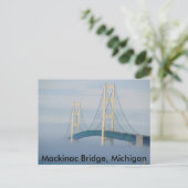 Mackinac Bridge, Michigan Briefkaart (Staand voorkant)