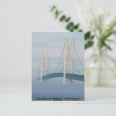 Mackinac Bridge, Michigan Briefkaart (Staand voorkant)