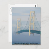 Mackinac Bridge, Michigan Briefkaart (Voorkant / Achterkant)