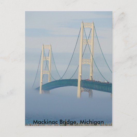 Mackinac Bridge, Michigan Briefkaart (Voorkant)