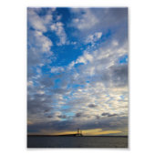 Mackinac Bridge, Michigan Foto Afdruk (Voorkant)