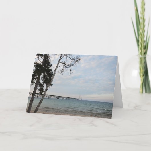 Mackinac Bridge, Michigan Kaart (Voorkant)