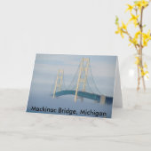 Mackinac Bridge, Michigan Kaart (Gele Bloem)