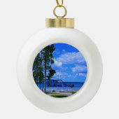 Mackinac Bridge Michigan Keramische Bal Ornament (Voorkant)