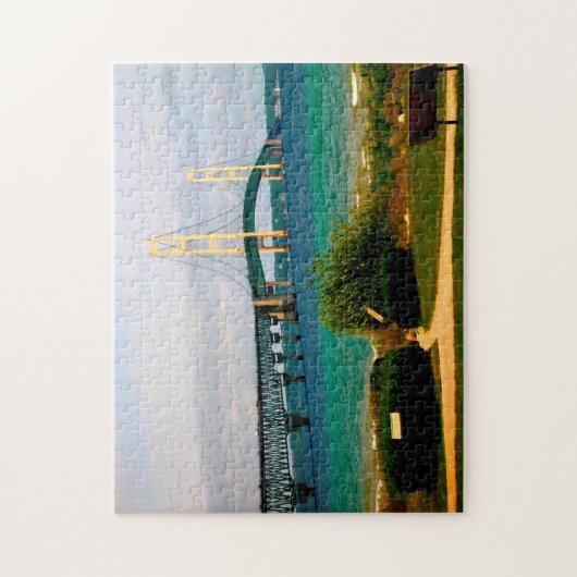 Mackinac Bridge Michigan. Legpuzzel (Verticaal)