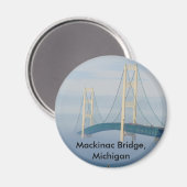 Mackinac Bridge, Michigan Magneet (Voorkant / Achterkant)