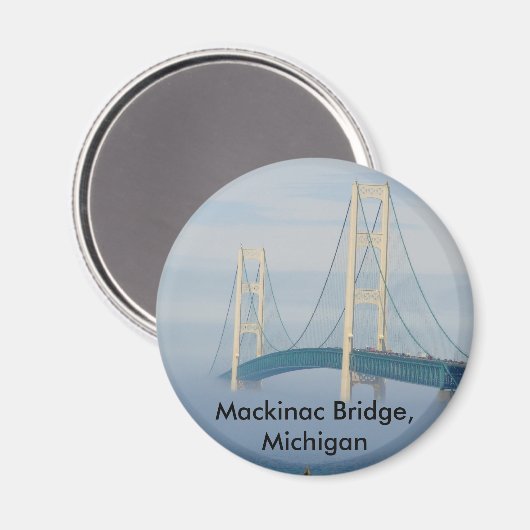 Mackinac Bridge, Michigan Magneet (Voorkant / Achterkant)