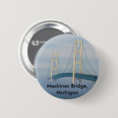 Mackinac Bridge, Michigan Ronde Button 5,7 Cm (Voorkant /achterkant)