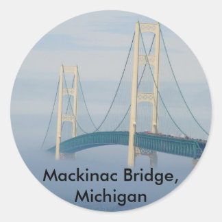 Mackinac Bridge, Michigan Ronde Sticker