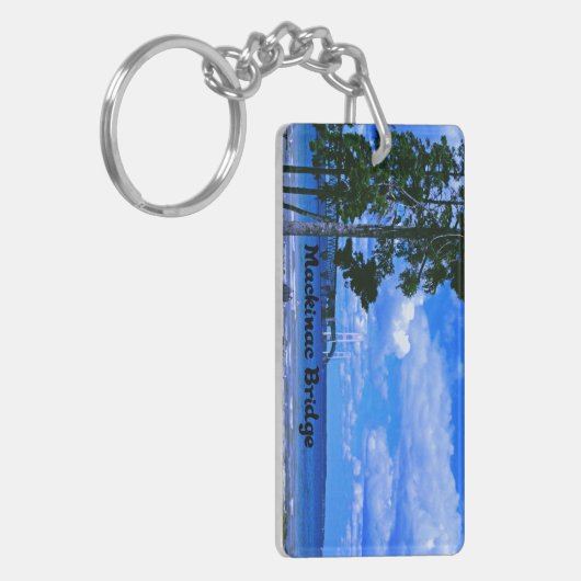 Mackinac Bridge Michigan Sleutelhanger (Voorkant Links)