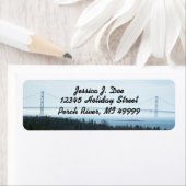 Mackinac Bridge Michigan UP Retouradres Label (Insitu)