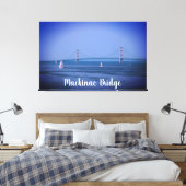 Mackinac Bridge, Michigan, Verenigde Staten Canvas Afdruk (Insitu (Slaapkamer))