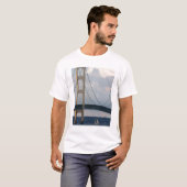 Mackinac Bridge, Michigan, Verenigde Staten van Am T-shirt (Voorkant volledig)