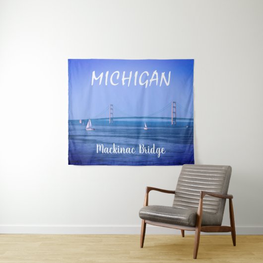 Mackinac Bridge Michigan Wandkleed (In Situ (horizontaal))