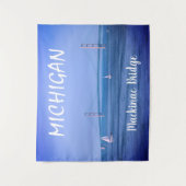 Mackinac Bridge Michigan Wandkleed (Voorkant)