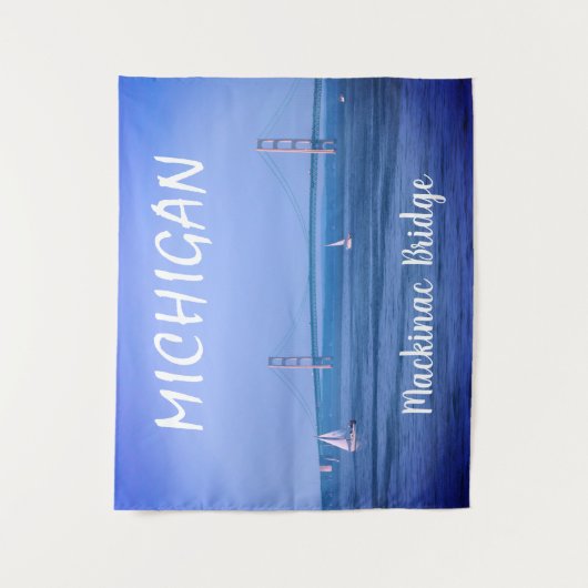 Mackinac Bridge Michigan Wandkleed (Voorkant)