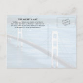 Mackinac Bridge, Mighty Mac, Michigan Briefkaart (Achterkant)