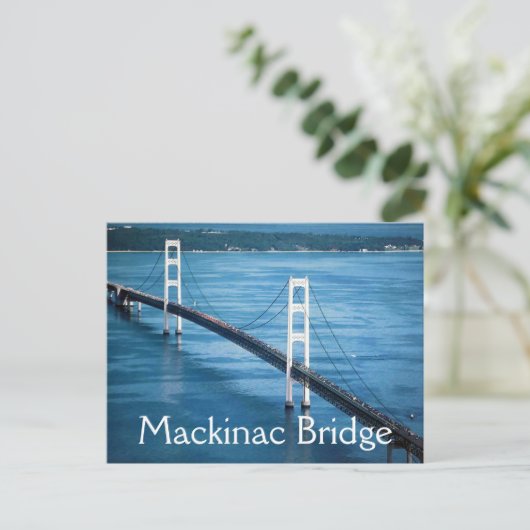 Mackinac Bridge, Mighty Mac, Michigan Briefkaart (Staand voorkant)