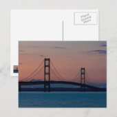 Mackinac Bridge op het Dusk-Briefkaart Briefkaart (Voorkant / Achterkant)