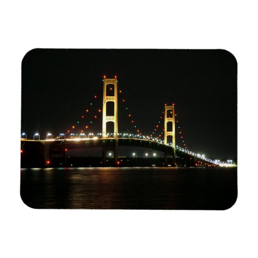 Mackinac Bridge Photo Magnet Magneet (Horizontaal)
