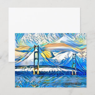 Mackinac Bridge Post Kaart