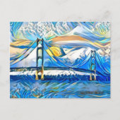 Mackinac Bridge Post Kaart (Voorkant)
