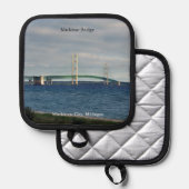 Mackinac Bridge pothouder Pannenlap (Voorkant / Achterkant)