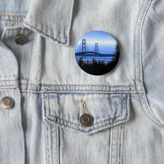 Mackinac Bridge Ronde Button 5,7 Cm (In situ)