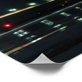 Mackinac Bridge 's nachts Poster (Hoek)