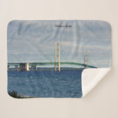 Mackinac Bridge sherpa blanket Sherpa Deken (Voorkant (horizontaal))