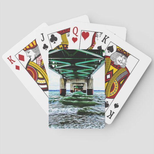 "Mackinac Bridge-spelkaarten" Pokerkaarten (Achterkant)