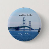 Mackinac Bridge Spring St. Ignace-knop Ronde Button 5,7 Cm (Voorkant)