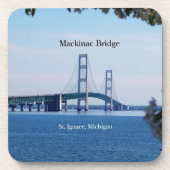 Mackinac Bridge St Ignace 6 plastic onderzetters (Voorkant)