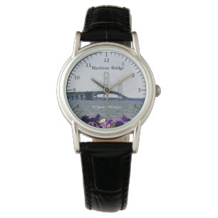 Mackinac Bridge St. Ignace lente kijk Horloge