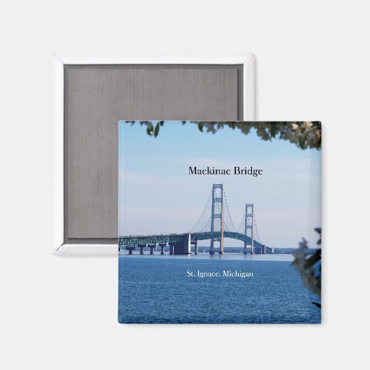 Mackinac Bridge St. Ignace magnet (Voorkant / Achterkant)