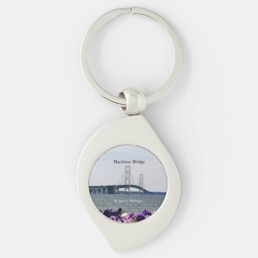 Mackinac Bridge St. Ignace metalen sleutelhanger (Voorkant)