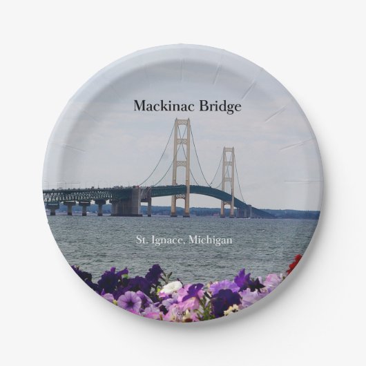 Mackinac Bridge St. Ignace paper bord (Voorkant)