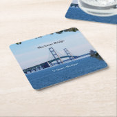 Mackinac Bridge St. Ignace paper onderzetter (Schuin)