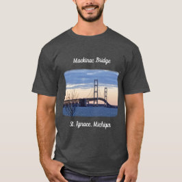 Mackinac Bridge St. Ignace shirt witte belettering