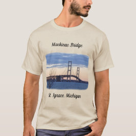 Mackinac Bridge St. Ignace shirt zwarte beletterin