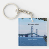 Mackinac Bridge St. Ignace-sleutelketen Sleutelhanger (Voorkant)