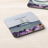 Mackinac Bridge St Ignace spring6 plastic onderzet Bier Onderzetter (Linkerzijde)
