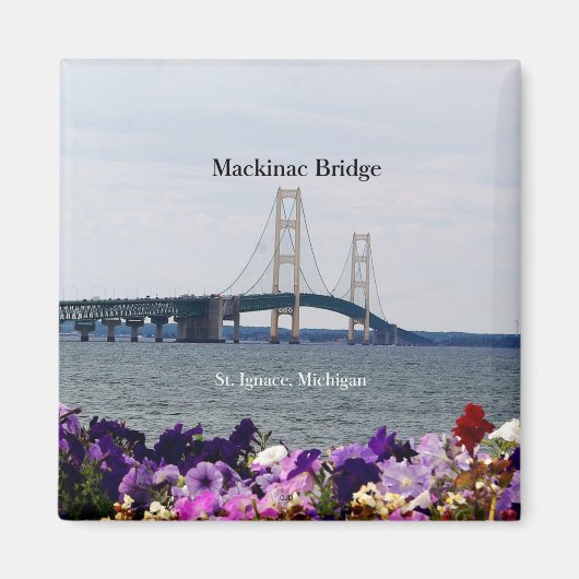 Mackinac Bridge St. Ignace spring magnet (Voorkant)