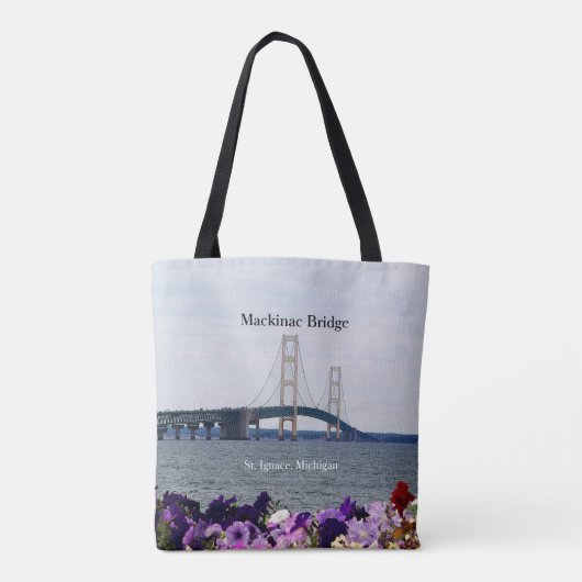 Mackinac Bridge St. Ignace spring over tas ba (Achterkant)